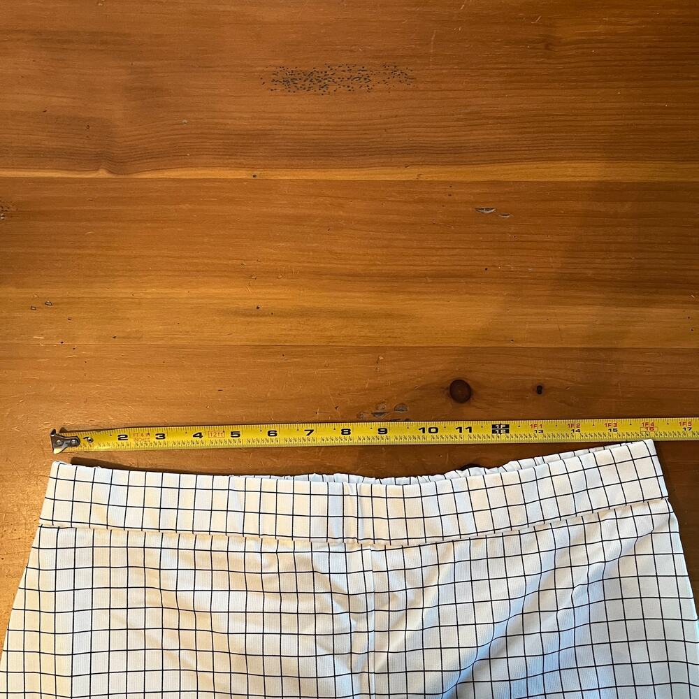 Massimo Fabbro Italy Plaid Pull On Academia Career Pants Women Black White Sz 12 - Picture 6 of 8